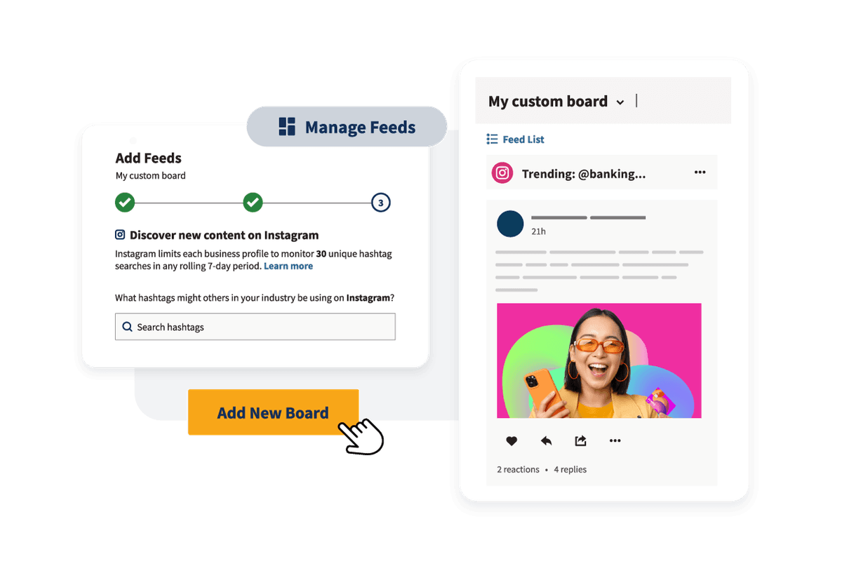 Screen shot of feed management tool.
